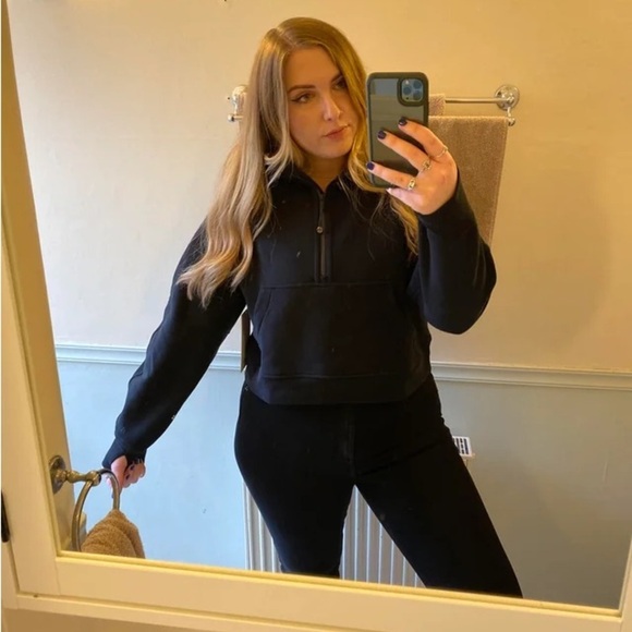 LULULEMON Scuba Half Zip Black Sweatshirt XS/S - Picture 2 of 7